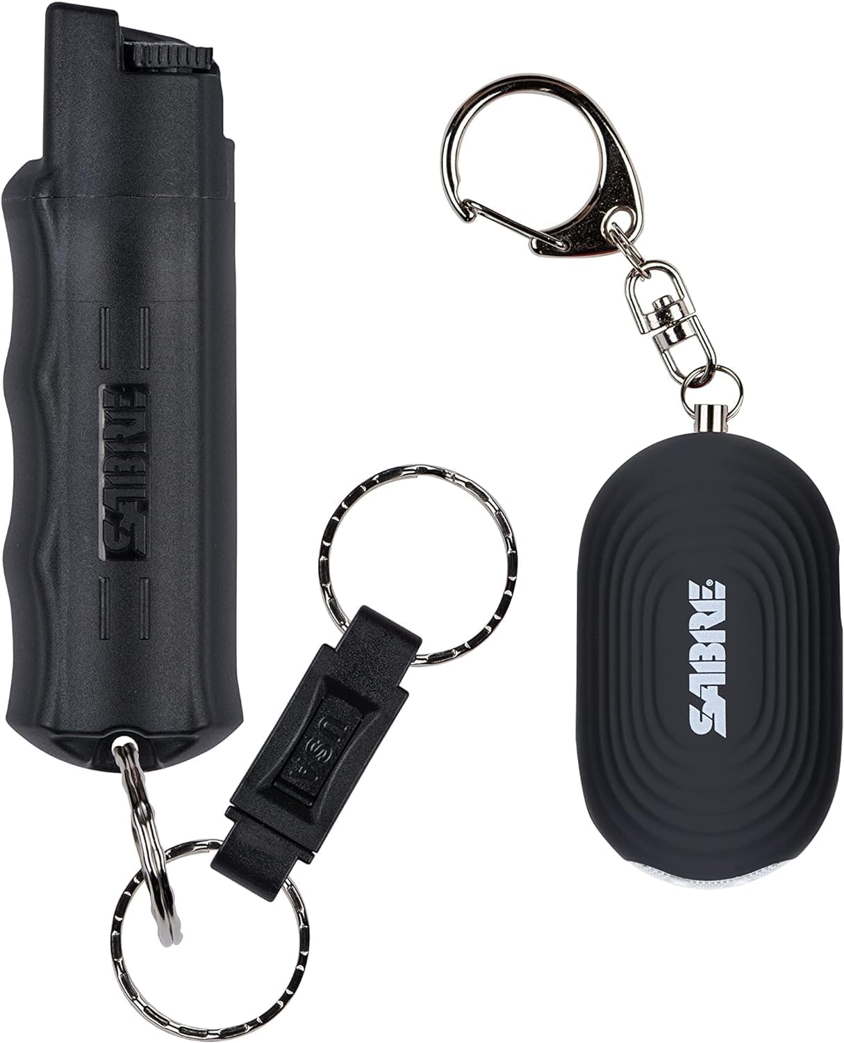 SABRE Personal Safety Kit with Pepper Spray and 2-in-1 Personal Alarm with LED Light, 0.54 fl oz, 25 Bursts,130dB Alarm, Audible Up to 1,250 Feet