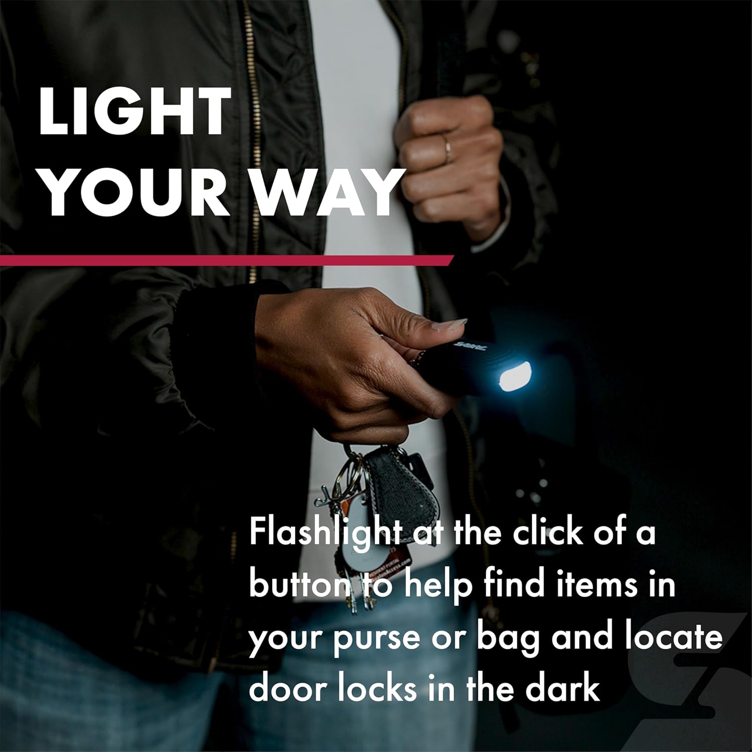 SABRE Personal Safety Kit with Pepper Spray and 2-in-1 Personal Alarm with LED Light, 0.54 fl oz, 25 Bursts,130dB Alarm, Audible Up to 1,250 Feet - Image 7